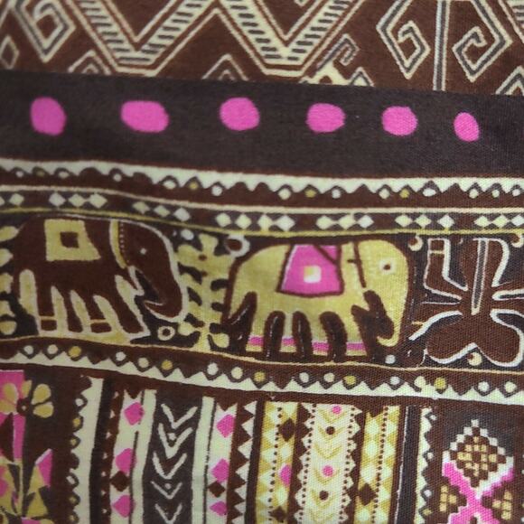 Tribal Bulgaria Womens Size 8‎ Floral 2-Tiered Pleated Skirt Orange Brown Boho - Picture 12 of 12